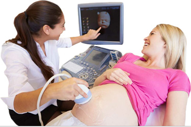 Patient getting an ultrasound